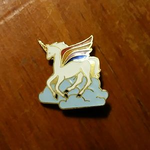 1 inch Unicorn with Rainbow Wings Pin
